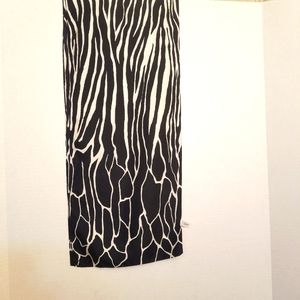 SILK BLACK WHITE ANIMAL PRINT SCARF